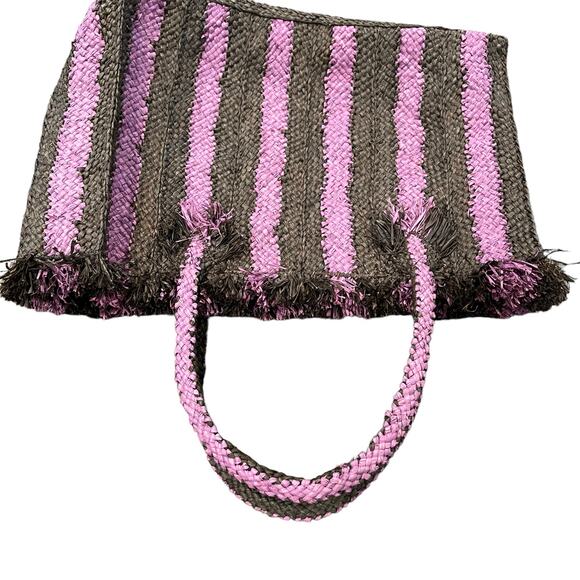 San Arcidet Paris Raffia Tote Bag - Picture 4 of 10